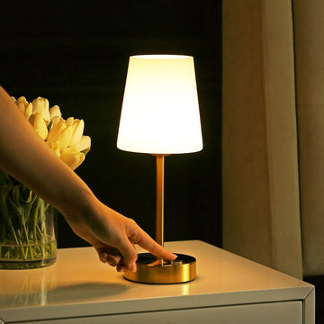 Carson 12.75" Modern Minimalist Iron Rechargeable Integrated LED Table Lamp - JONATHAN Y